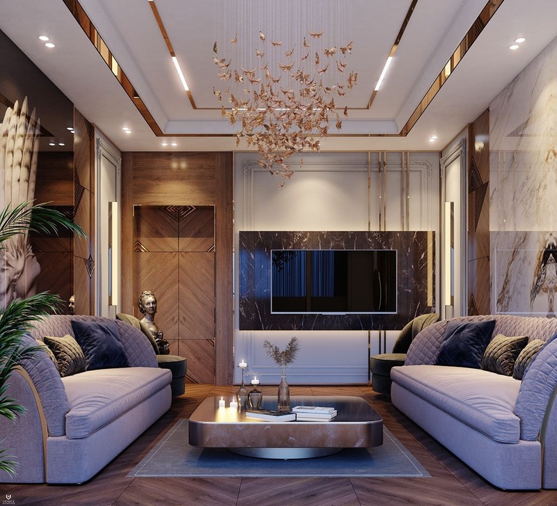 Trần nhà đẹp phong cách hiện đại